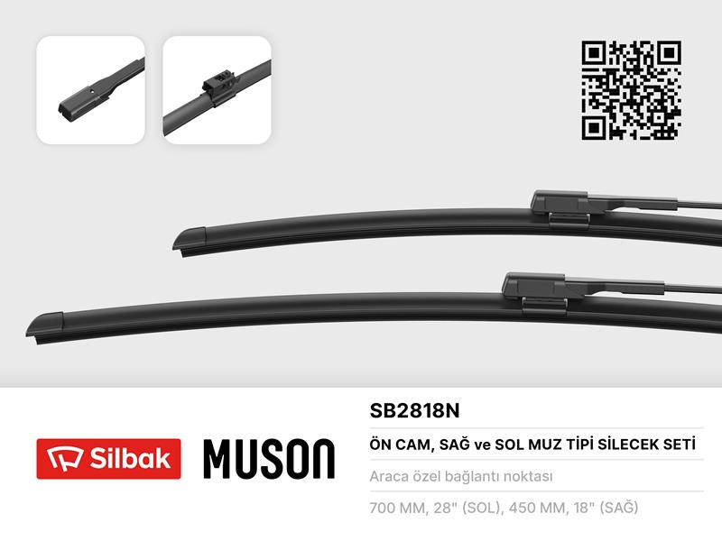 SILECEK SUPURGESI TAKIMI 700mm / 450mm MERCEDES VI - SILBAK - OEM A4478205400