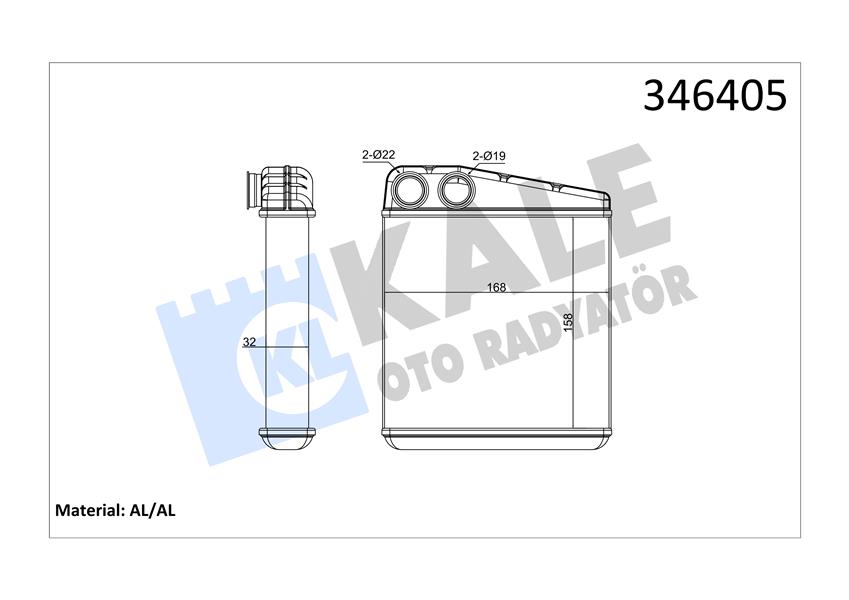 KALORIFER RADYATORU CLIO III - MODUS 04> TWNG 07> - KALE RADYATOR - OEM 7701208766