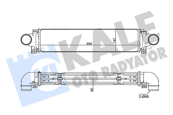 TURBO RADYATÖRÜ INTERCOOLER AL/PL/BRZ S60 II-S80 II-V60-V70 III-XC60-XC60 II-XC70 II - KALE - OEM 31338236