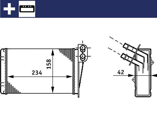KALORIFER RADYATORU (250X330) RENAULT CLIO II (ENo:8FH351311031) - MAHLE BEHR - OEM 7701044790