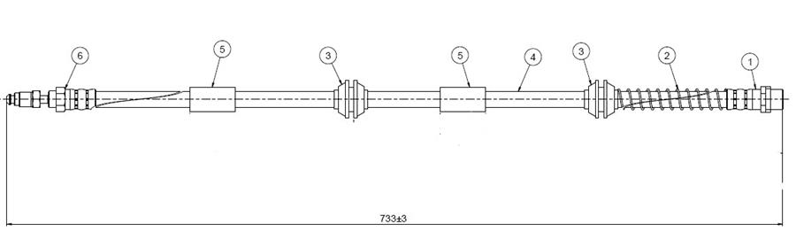 FREN HORUMU ON TOUAREG 02-> - CAVO - OEM 7L6611701B
