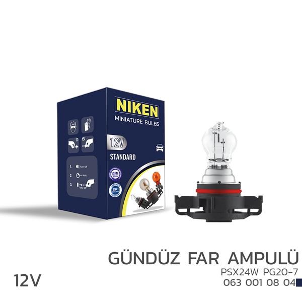 NIKEN 12V PSX24W GÜNDÜZ FAR AMPULÜ (PG20-7) 10LU - NIKEN - OEM UNIVERSAL