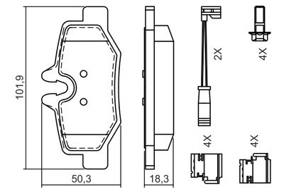 FREN BALATASI — BOSCH 0986494603 - BOSCH - OEM 0004216210