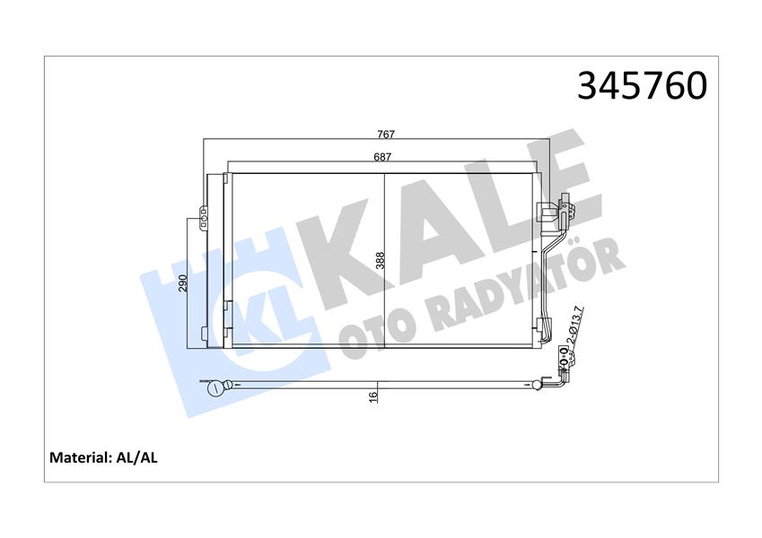 KLIMA RADYATORU MERCEDES VITO W639 - KALE - OEM A6398350800