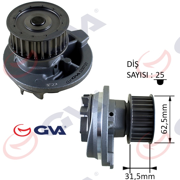 DEVİRDAİM ASTRA F-G-VECTRA A-B-OMEGA B-KADETT E-CALIBRA A 1.8i 16V-1.7D-2.0i 16V ( 1334041) - GVA - OEM 1334053