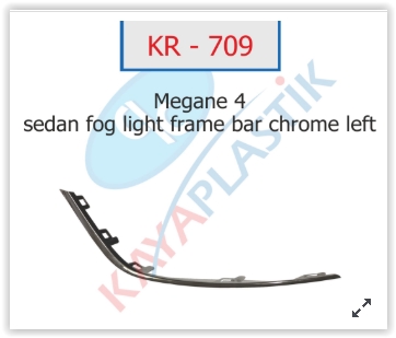 SIS FAR CERCEVESI CITASI KROM SAG SEDAN MODEL MEGANE IV - KAYAPLASTIK - OEM 261A20197R