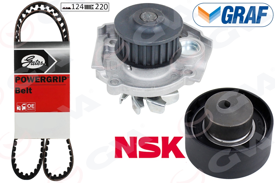 DEVİRDAİMLİ EKSANTRİK GERGİ KİTİ(124x220)BRAVA 1.2 - GVA - OEM 71736717