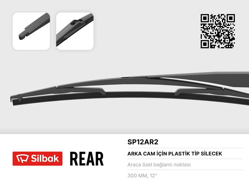 SİLECEK SÜPÜRGESİ ARKA PLASTIK TIP 300mm C4-FIESTA - SILBAK - OEM 7S71