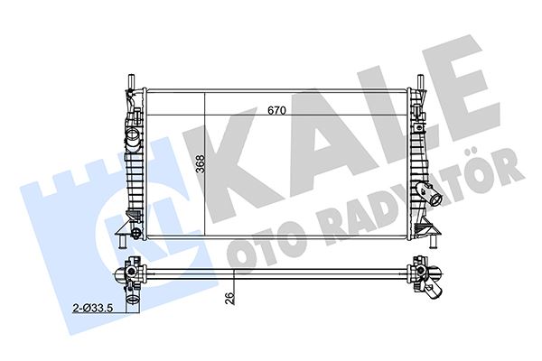 SU RADYATÖRÜ FORD FOCUS 04> 1.6 TDCİ-BENZİNLİ - KALE - OEM 3M5H