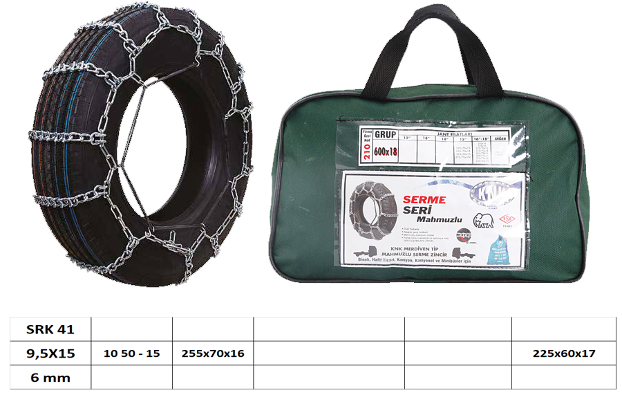 PATİNAJ ZİNCİRİ MİNİBÜS VE KAMYONET SERME (9.5X15) - KNK3