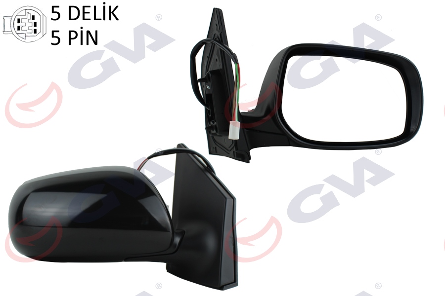 DIŞ DİKİZ AYNASI SAĞ COROLLA 08> ELEKTRİKLİ+ISITMALI+ASTARLI+KONVEKS 5 FİŞ VM-6263NEHPR - GVA - OEM 879002B01