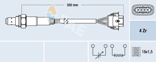 OKSIJEN SENSORU 2.KONUM CORSA C ASTRA G MERIVA A Z14XE Z16XE - FAE - OEM 93189975
