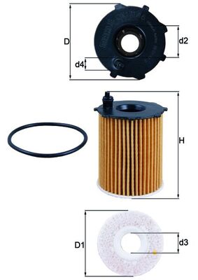 YAĞ FİLTRESİ PANDA-PUNTO-500 0.9 12=> ALFA MITO - MAHLE - OEM 55224598