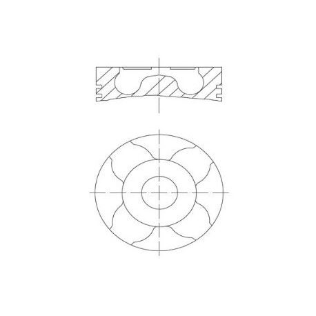 MOTOR PİSTON+SEGMAN (0.40) (69.60) CORSA C-COMBO C-PALIO-ALBEA-DOBLO 1.3D MJET 1.3CDTI Z13DT 01>EURO4 70PS (87-137606 / 87-844406-22) - YENMAK - OEM 71729500
