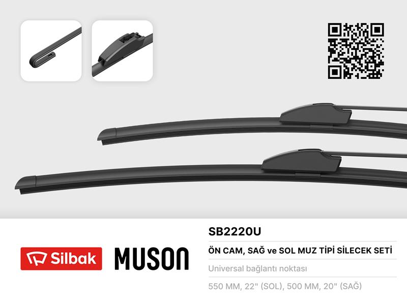 SİLECEK SÜPÜRGESİ 550/500MM (MUZ TİPİ) LOGAN II-SANDERO [L8] (08/12-03/15) - SILBAK