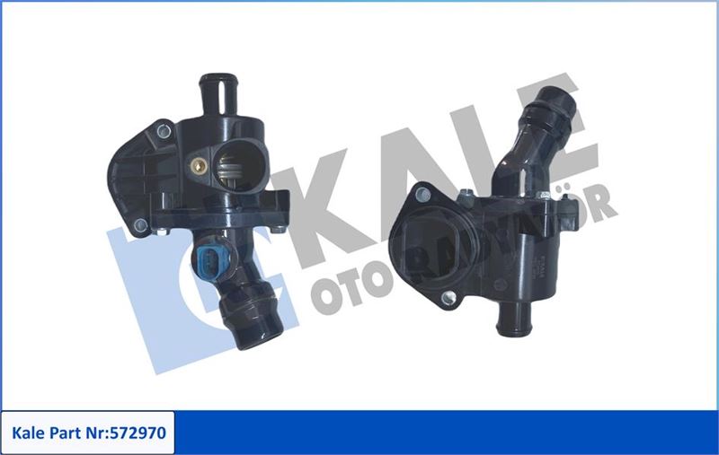 TERMOSTAT 105°C PLASTIK GOVDELI KOMPLE AUDI A4 SEAT EXEO - KALE RADYATOR - OEM 06B121111L