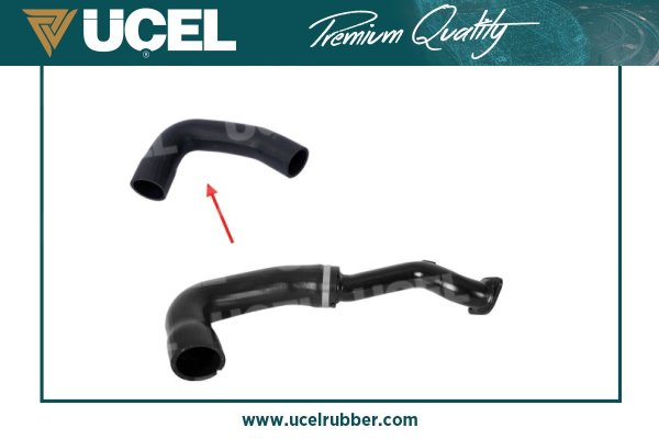 TURBO HORTUMU (TEK HORTUM) FIAT DOBLO II 10> 1.6D MTJ 2.0D MTJ (KELEPÇELİ) - UCEL - OEM 51820715