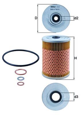 YAG FILTRESI MERCEDES M110 M116 M117 W126 W116 C126 R107 C107 - MAHLE - OEM A0001800609