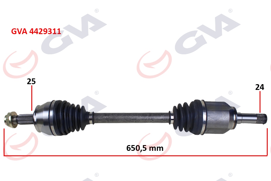 KOMPLE AKS ÖN SOL EGEA 1.3 MJT (MT) (15-) (İÇ AKS KAFALI) - GVA - OEM 52068573