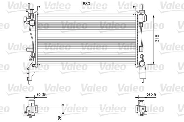 RADYATÖR PEUGEOT BIPPER-CITROEN NEMO-FIAT FIORINO - VALEO - OEM 1330.V0