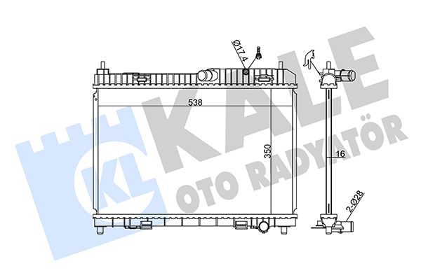 SU RADYATÖRÜ FORD BMAX-FİESTA 08> 1.25-1.4-1.6 - KALE - OEM 8V51