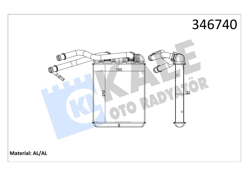 KALORIFER RADYATORU VW TOUAREG 02> AUDI Q7 10> - KALE RADYATOR - OEM 95557232600