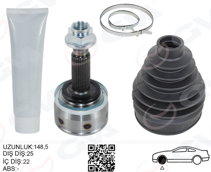 AKS KAFASI DIŞ HYUNDAI BAYON 1.0L 1.4L G3LE G4LC 21-> / KIA RIO. STONIC 1.4L G4LC 19-> (25x22x52.5) - GVA - OEM 495L1Q0200