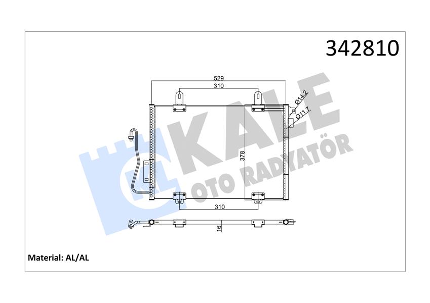 KLİMA KONDENSERİ CLIO II 1.1-1.2-1.4-1.6-1.9 16V 9 - KALE - OEM 7700414103