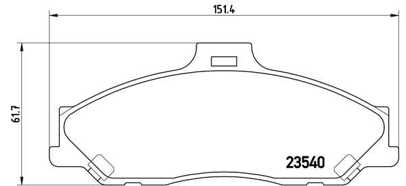 ÖN BALATA RANGER 2.5 D TD 4X4 99=> 3.0 TDCİ 05=> MAZDA B SERİSİ 2.5 D TD 98=> GDB3353 - BREMBO - OEM 2M342001FA