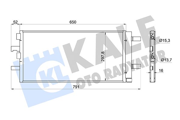 KLIMA RADYATORU BMW F40 F44 F45 F46 F48 F39 MINI C - KALE - OEM 64539271207