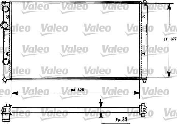 RADYATOR POLO GOLF III LUPO CADDY II CORDOBA IBIZA II 1.6 1.9 2.0 TDI 16V - VALEO - OEM 6K0121253AA