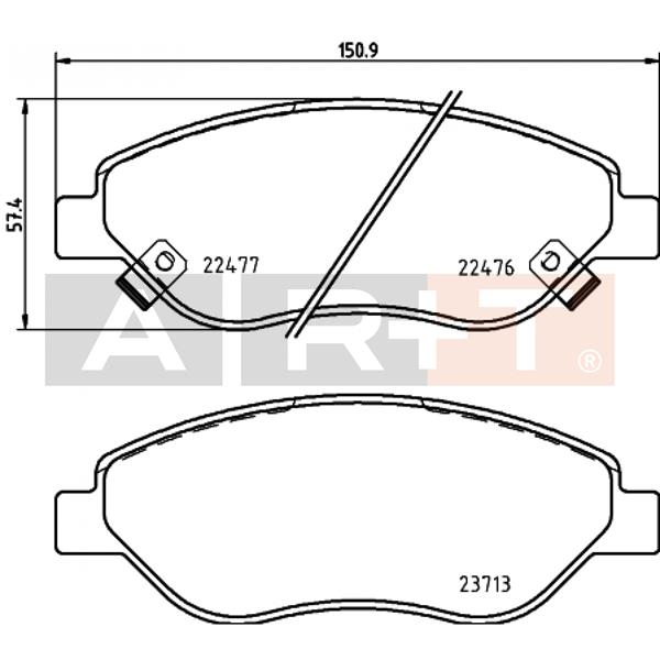ON BALATA FIAT EGEA 15> 1.4 1.5 T4 HIBRIT 1.6 D - ART - OEM 77367923