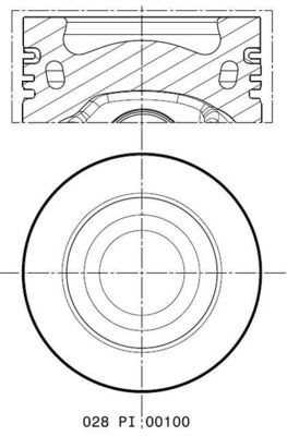 PISTON 81.00 mm (+ 0.50) VOLKSWAGEN AMAROK PASSAT T5 GOLF V-VI 2.0 TDI CAHA CDBA CBDC CBAA CBDB - MAHLE MOTOR - OEM 03L107065N