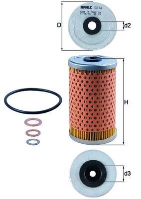 YAG FILTRESI MERCEDES M102 W201 W123 S123 C123 W460 W461 W463 B601 B602 - MAHLE - OEM A0001802409