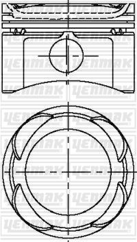 PISTON+SEGMAN 0.40 (70.80MM) PUNTO PALIO ALBEA 1.2 16V  #### - YENMAK - OEM 71717271