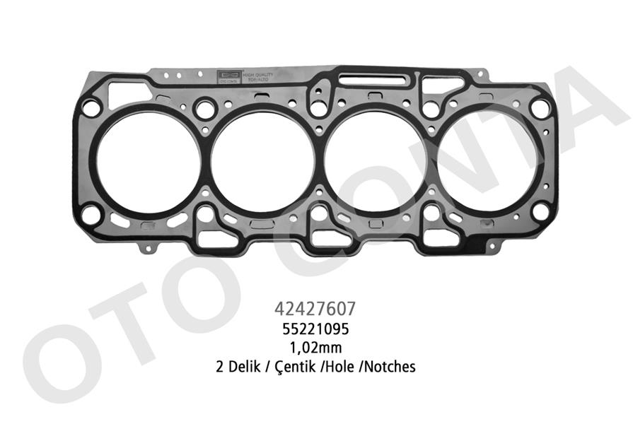 SİLİNDİR KAPAK CONTASI FIAT DOBLO 10> LINEA 07 - OTOCONTA - OEM 55221095