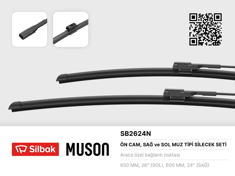 SILECEK SUPURGESI TAKIMI 650mm / 600mm MERCEDES SP - SILBAK - OEM A9068201000