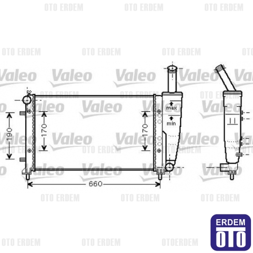 RADYATÖR (MEKANİK) FIAT PUNTO 99>06 1.2 - DENSO - OEM 51724183