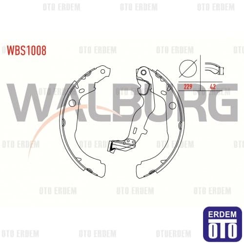 Dacia Duster Fren Papucu Balata Arka 2012- WBS1008