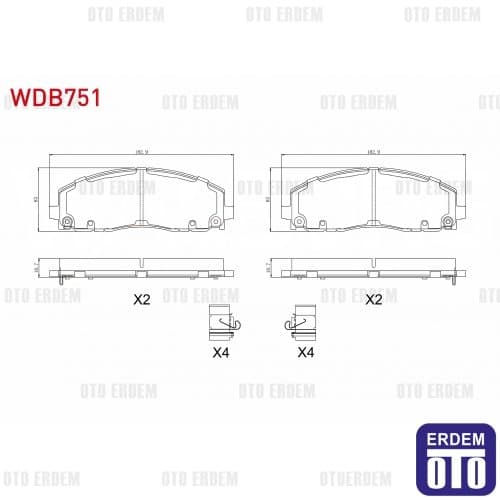 Fiat Freemont Fren Balatası Ön 2011 WDB751