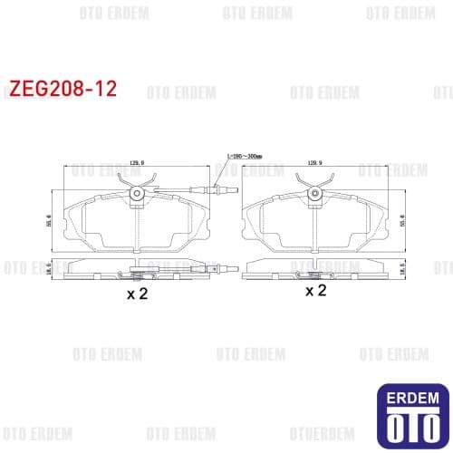 Renault Laguna Megane Safrane Ön Fren Balatası ZEG208-12