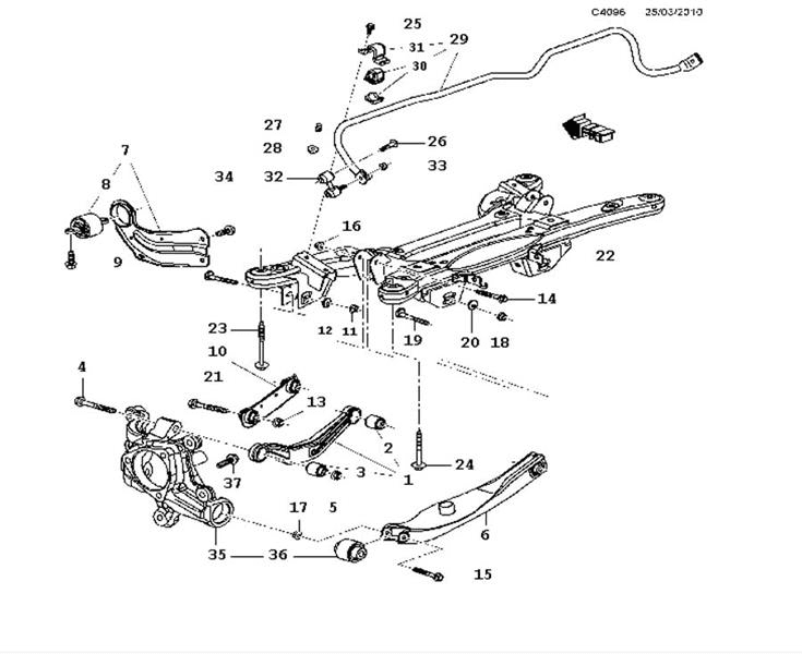 Aks Taşıyıcı Arka Sol OPEL ORJINAL 13219216