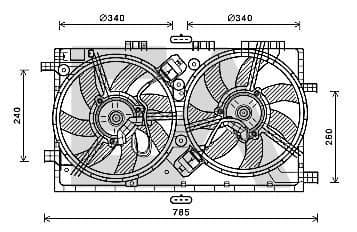 Radyatör Fan ve Motoru  OPEL ORJINAL 13413331