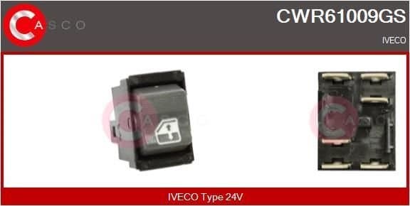 Cam Açma Düğmesi Ön Sağ IVECO ORJINAL 42583308