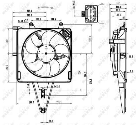 Radyatör Fan ve Motoru  FIAT ORJINAL 46453396