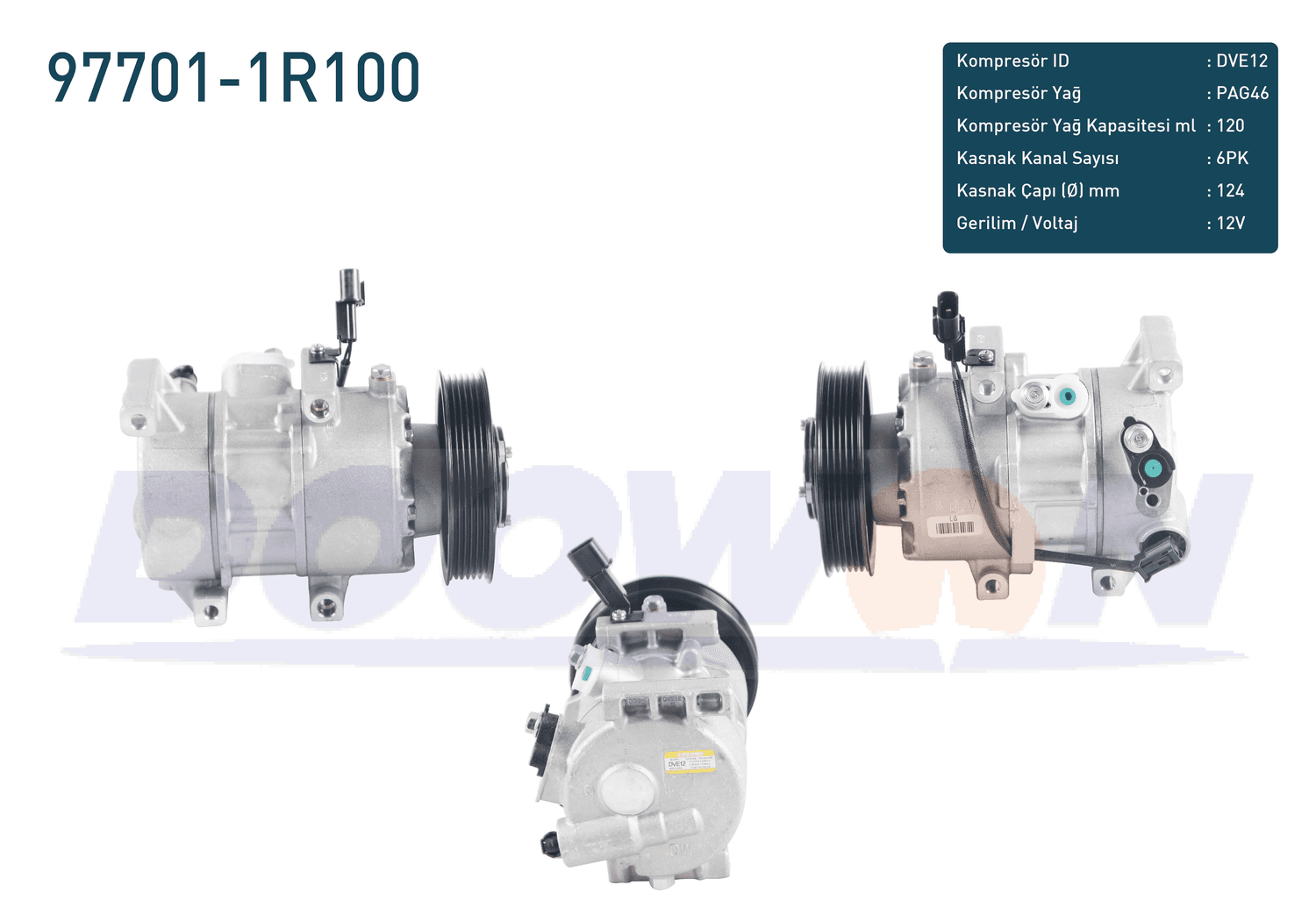 Klima Kompresörü HYUNDAI ORJINAL 977011R100