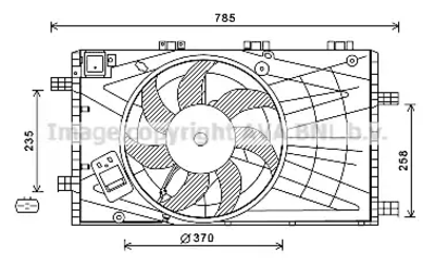 FAN MOTORU KOMPLE OPEL INSIGNIA A 08>17 1.6 A16XER-A18XER (12V) (DAVLUMBAZLI) - KALE - OEM 13413337