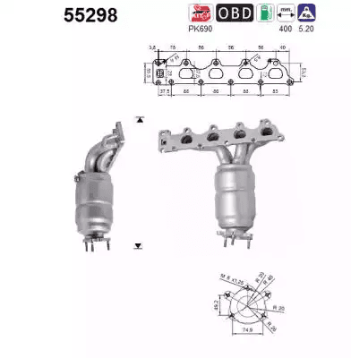 Manifold Egzoz  FIAT ORJINAL 55566762