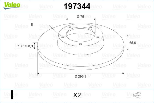 FREN DISKI ARKA BMW E81 E87 E90 - VALEO - OEM 34216855002