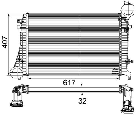 Ladeluftkühler VW PASSAT - MAHLE